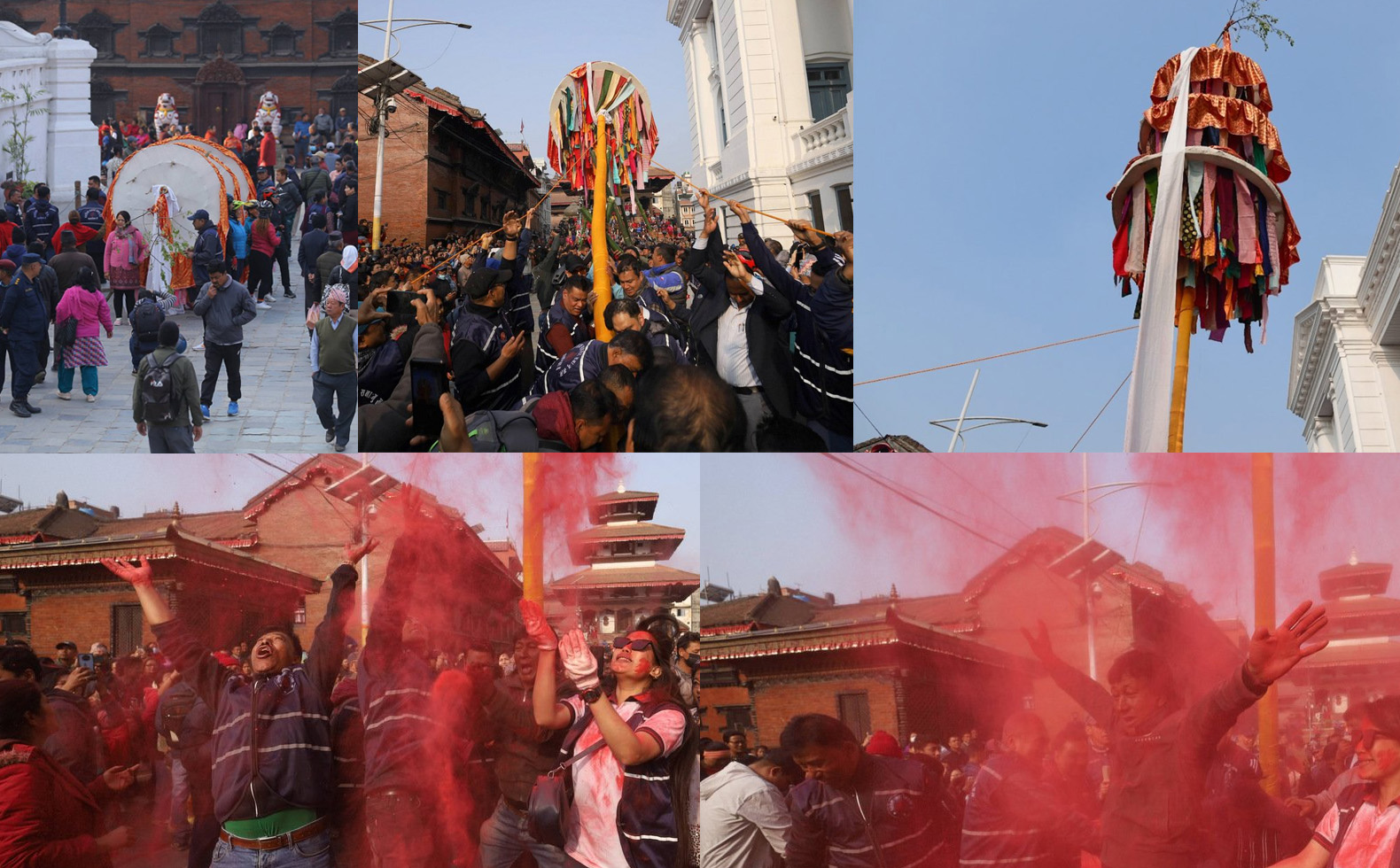 बसन्तपुरमा ठड्याइयो चीर, सुरु भयो होली