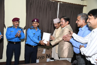 हिन्दू स्वयंसेवक संघ र सेवा इन्टरनेशनल नेपालद्वारा अक्सिजन कन्सेन्ट्रेटर हस्तान्तरण