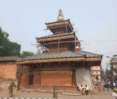 पशुपति क्षेत्रस्थित जयवागेश्वरीको ‘कलेवर’ फेरिँदै