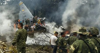 कोलम्बियामा सैनिक विमान दुर्घटना, मृतकको संख्या ६६ पुग्यो