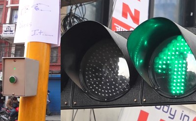 काठमाडौंका ३६ ठाउँमा ‘पेलिकन क्रसिङ’ जडान